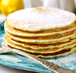 Lemon Poppy Pancakes from Scone Mix